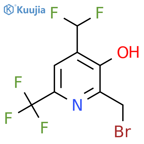 2-(Bromomethyl)-4-(difluoromethyl)-3-hydroxy-6-(trifluoromethyl)pyridine structure