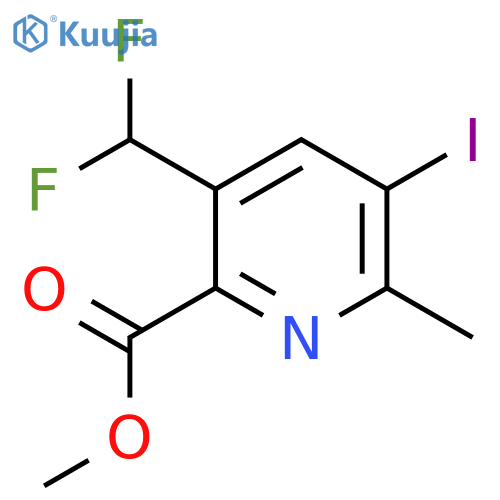 Methyl 3-(difluoromethyl)-5-iodo-6-methylpyridine-2-carboxylate structure