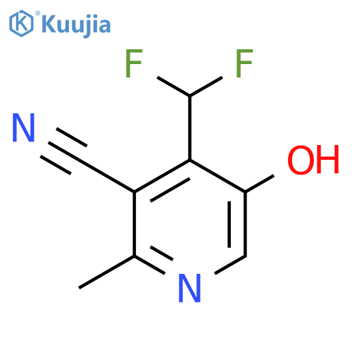 3-Cyano-4-(difluoromethyl)-5-hydroxy-2-methylpyridine structure