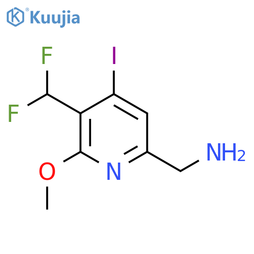 6-(Aminomethyl)-3-(difluoromethyl)-4-iodo-2-methoxypyridine structure