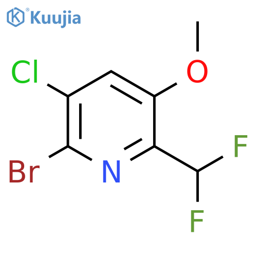 2-Bromo-3-chloro-6-(difluoromethyl)-5-methoxypyridine structure