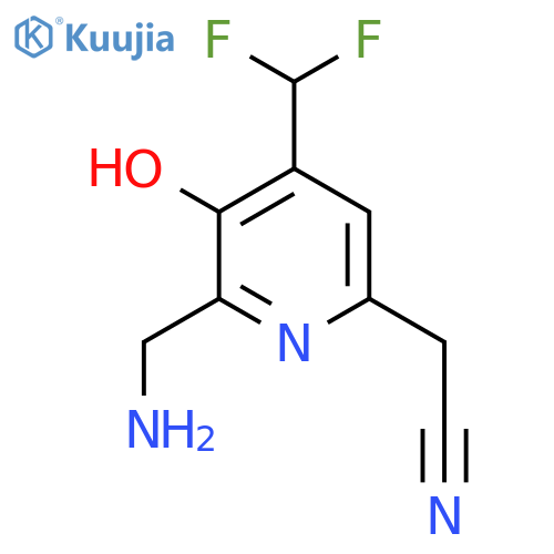2-(Aminomethyl)-4-(difluoromethyl)-3-hydroxypyridine-6-acetonitrile structure