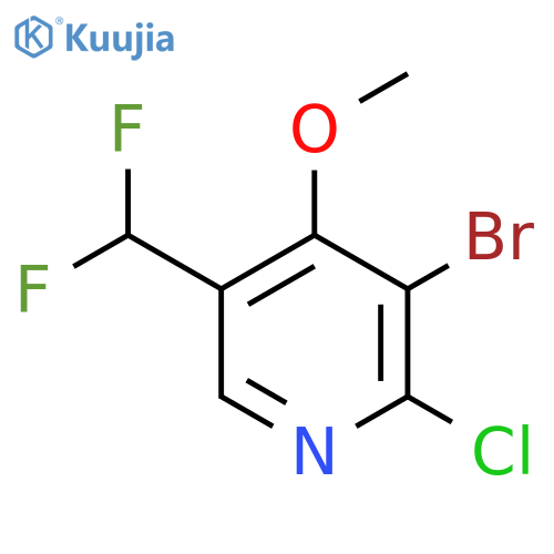 3-Bromo-2-chloro-5-(difluoromethyl)-4-methoxypyridine structure