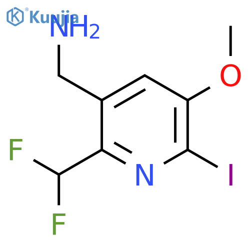 3-(Aminomethyl)-2-(difluoromethyl)-6-iodo-5-methoxypyridine structure