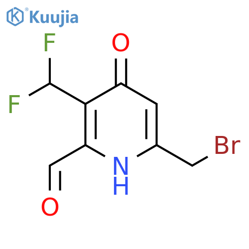 6-(Bromomethyl)-3-(difluoromethyl)-4-hydroxypyridine-2-carboxaldehyde structure