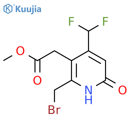 Methyl 2-(bromomethyl)-4-(difluoromethyl)-6-hydroxypyridine-3-acetate structure