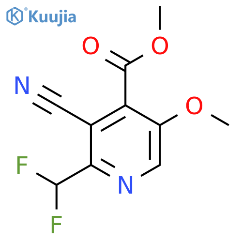 Methyl 3-cyano-2-(difluoromethyl)-5-methoxypyridine-4-carboxylate structure
