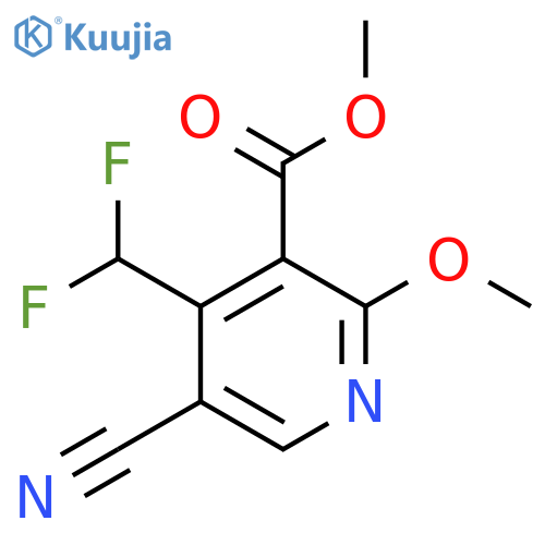 Methyl 5-cyano-4-(difluoromethyl)-2-methoxypyridine-3-carboxylate structure