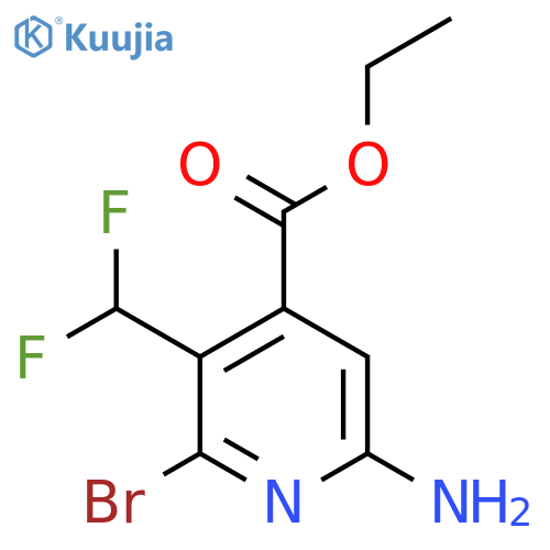 Ethyl 6-amino-2-bromo-3-(difluoromethyl)pyridine-4-carboxylate structure