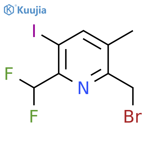 2-(Bromomethyl)-6-(difluoromethyl)-5-iodo-3-methylpyridine structure