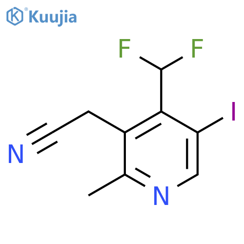 4-(Difluoromethyl)-5-iodo-2-methylpyridine-3-acetonitrile structure