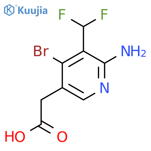 2-Amino-4-bromo-3-(difluoromethyl)pyridine-5-acetic acid structure