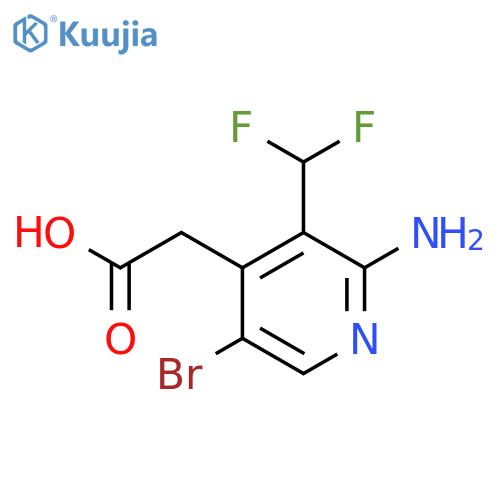 2-Amino-5-bromo-3-(difluoromethyl)pyridine-4-acetic acid structure