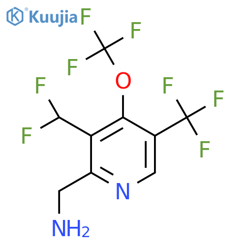 2-(Aminomethyl)-3-(difluoromethyl)-4-(trifluoromethoxy)-5-(trifluoromethyl)pyridine structure