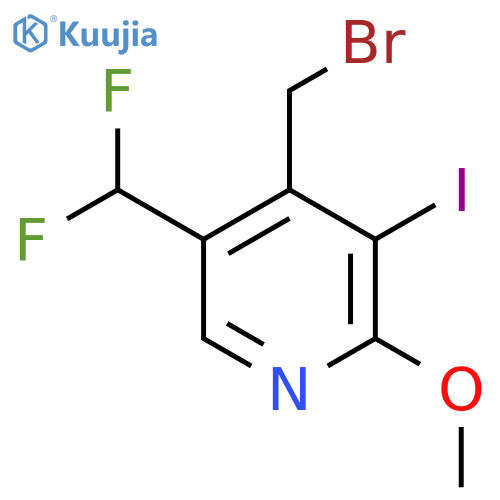 4-(Bromomethyl)-5-(difluoromethyl)-3-iodo-2-methoxypyridine structure