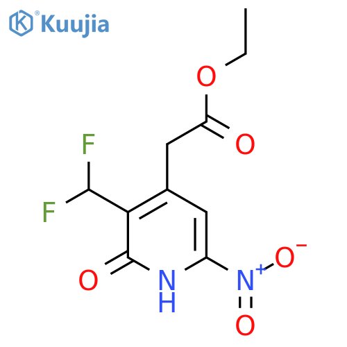 Ethyl 3-(difluoromethyl)-2-hydroxy-6-nitropyridine-4-acetate structure