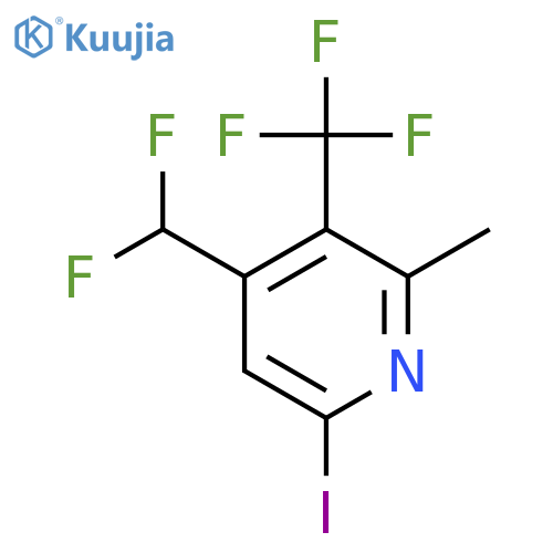 4-(Difluoromethyl)-6-iodo-2-methyl-3-(trifluoromethyl)pyridine structure