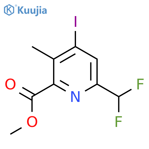 Methyl 6-(difluoromethyl)-4-iodo-3-methylpyridine-2-carboxylate structure