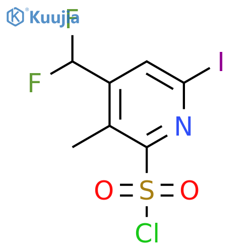4-(Difluoromethyl)-6-iodo-3-methylpyridine-2-sulfonyl chloride structure