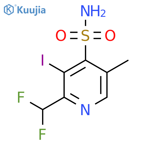 2-(Difluoromethyl)-3-iodo-5-methylpyridine-4-sulfonamide structure