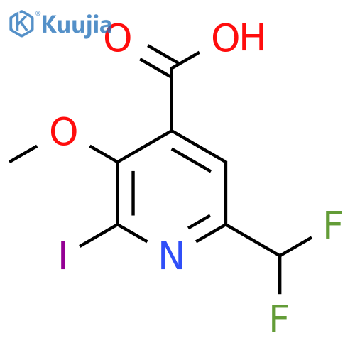 6-(Difluoromethyl)-2-iodo-3-methoxypyridine-4-carboxylic acid structure