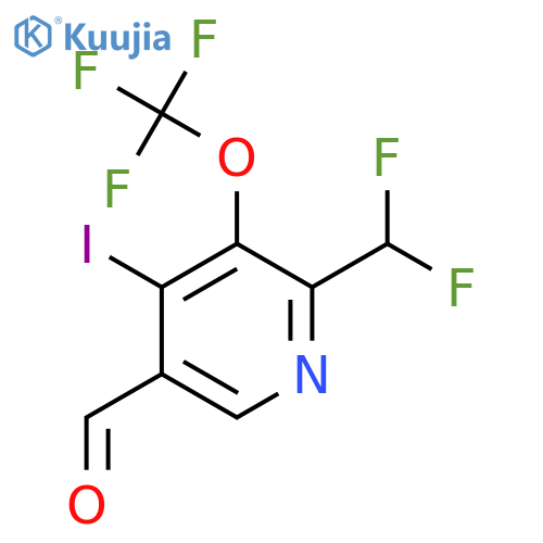 2-(Difluoromethyl)-4-iodo-3-(trifluoromethoxy)pyridine-5-carboxaldehyde structure