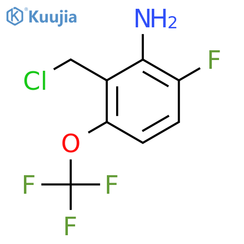 2-Amino-3-fluoro-6-(trifluoromethoxy)benzyl chloride structure