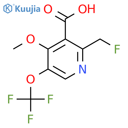 2-(Fluoromethyl)-4-methoxy-5-(trifluoromethoxy)pyridine-3-carboxylic acid structure