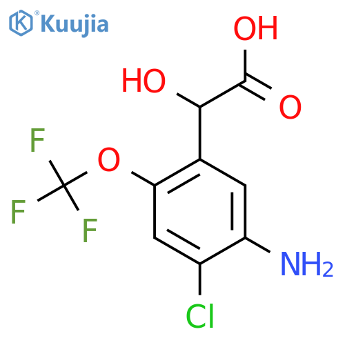 5-Amino-4-chloro-2-(trifluoromethoxy)mandelic acid structure