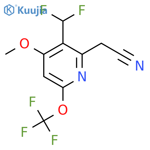 3-(Difluoromethyl)-4-methoxy-6-(trifluoromethoxy)pyridine-2-acetonitrile structure
