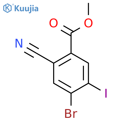 Methyl 4-bromo-2-cyano-5-iodobenzoate structure