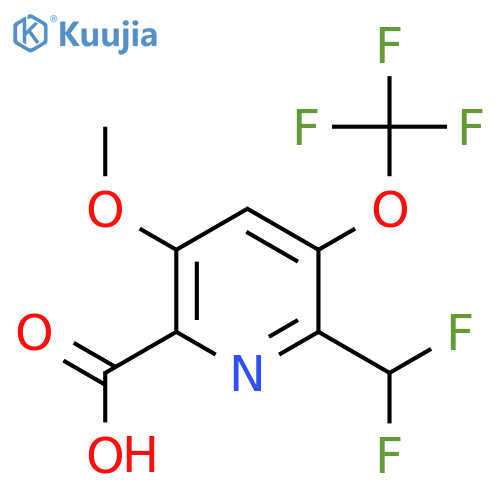 2-(Difluoromethyl)-5-methoxy-3-(trifluoromethoxy)pyridine-6-carboxylic acid structure