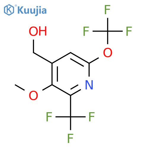 3-Methoxy-6-(trifluoromethoxy)-2-(trifluoromethyl)pyridine-4-methanol structure
