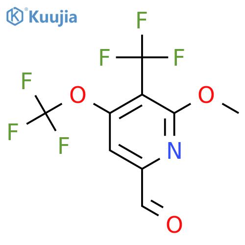 2-Methoxy-4-(trifluoromethoxy)-3-(trifluoromethyl)pyridine-6-carboxaldehyde structure