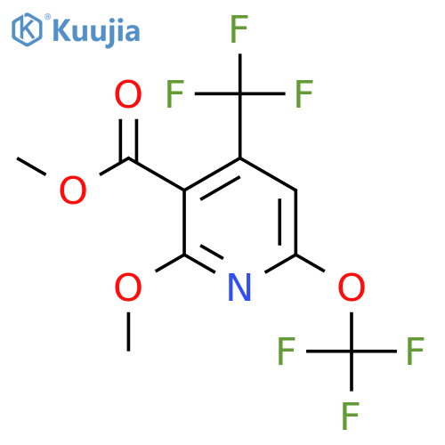 Methyl 2-methoxy-6-(trifluoromethoxy)-4-(trifluoromethyl)pyridine-3-carboxylate structure