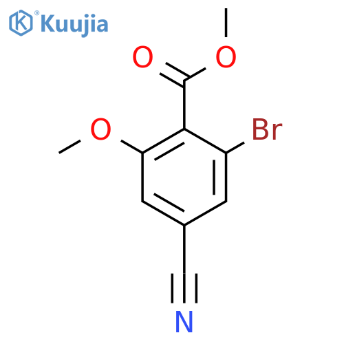 Methyl 2-bromo-4-cyano-6-methoxybenzoate structure