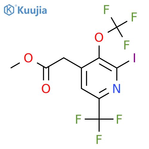 Methyl 2-iodo-3-(trifluoromethoxy)-6-(trifluoromethyl)pyridine-4-acetate structure