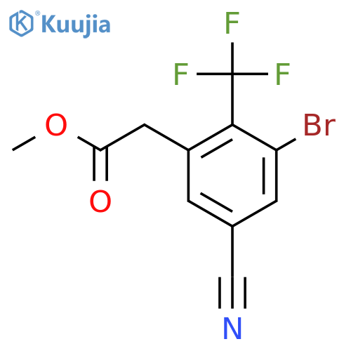Methyl 3-bromo-5-cyano-2-(trifluoromethyl)phenylacetate structure