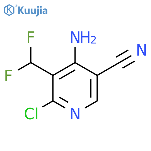 4-Amino-2-chloro-5-cyano-3-(difluoromethyl)pyridine structure