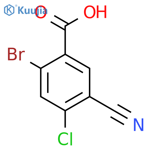 2-Bromo-4-chloro-5-cyanobenzoic acid structure