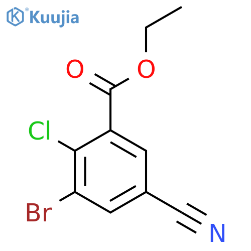 Ethyl 3-bromo-2-chloro-5-cyanobenzoate structure