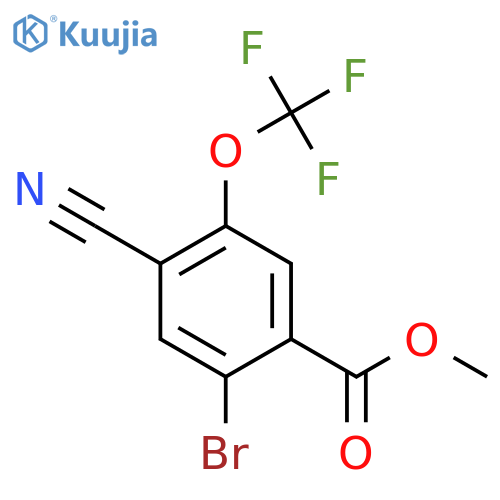 Methyl 2-bromo-4-cyano-5-(trifluoromethoxy)benzoate structure