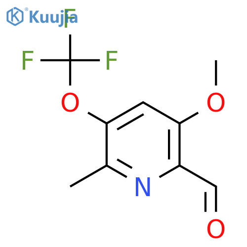 5-Methoxy-2-methyl-3-(trifluoromethoxy)pyridine-6-carboxaldehyde structure