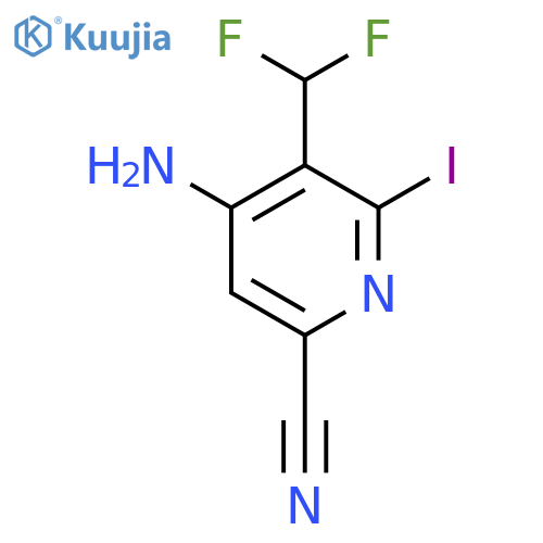 4-Amino-6-cyano-3-(difluoromethyl)-2-iodopyridine structure