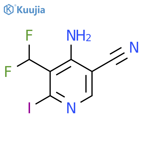 4-Amino-5-cyano-3-(difluoromethyl)-2-iodopyridine structure