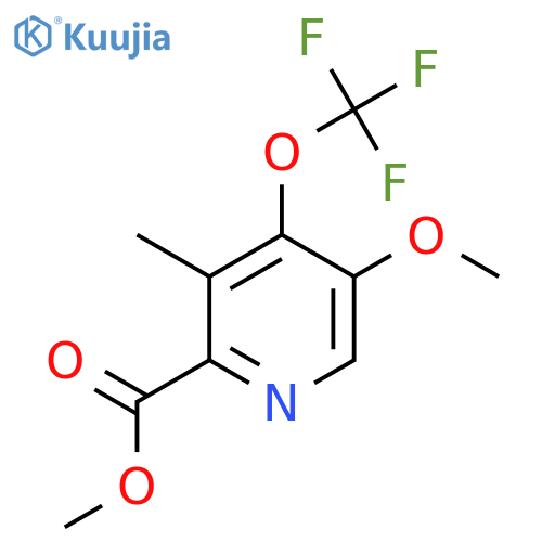 Methyl 5-methoxy-3-methyl-4-(trifluoromethoxy)pyridine-2-carboxylate structure