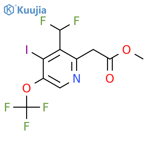 Methyl 3-(difluoromethyl)-4-iodo-5-(trifluoromethoxy)pyridine-2-acetate structure