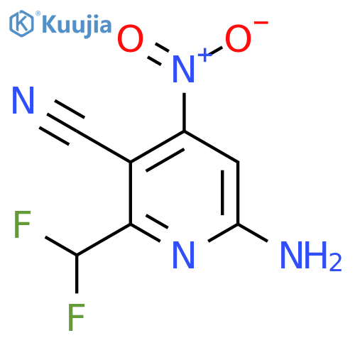 6-Amino-3-cyano-2-(difluoromethyl)-4-nitropyridine structure