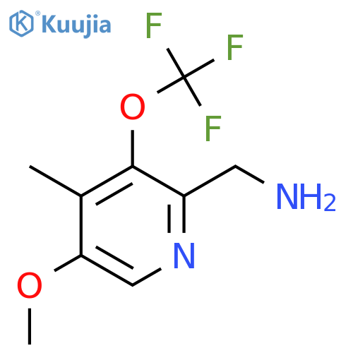 2-(Aminomethyl)-5-methoxy-4-methyl-3-(trifluoromethoxy)pyridine structure