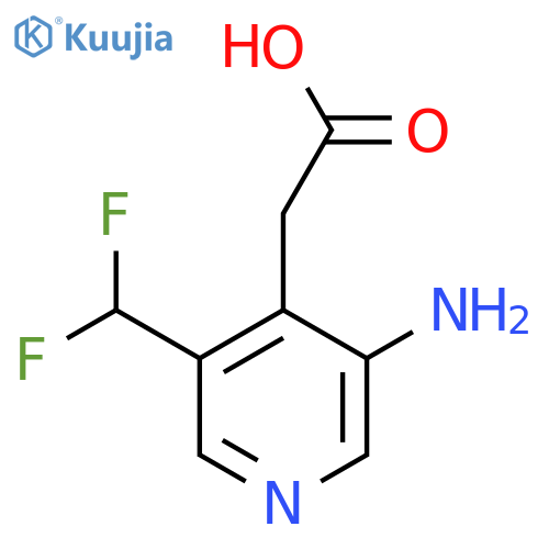 3-Amino-5-(difluoromethyl)pyridine-4-acetic acid structure